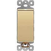LIDER Minimalist Design Matte Finish Lighted Decorator Switch, Frameless Paddle Light Switch with Locator Light, Grounding Sc