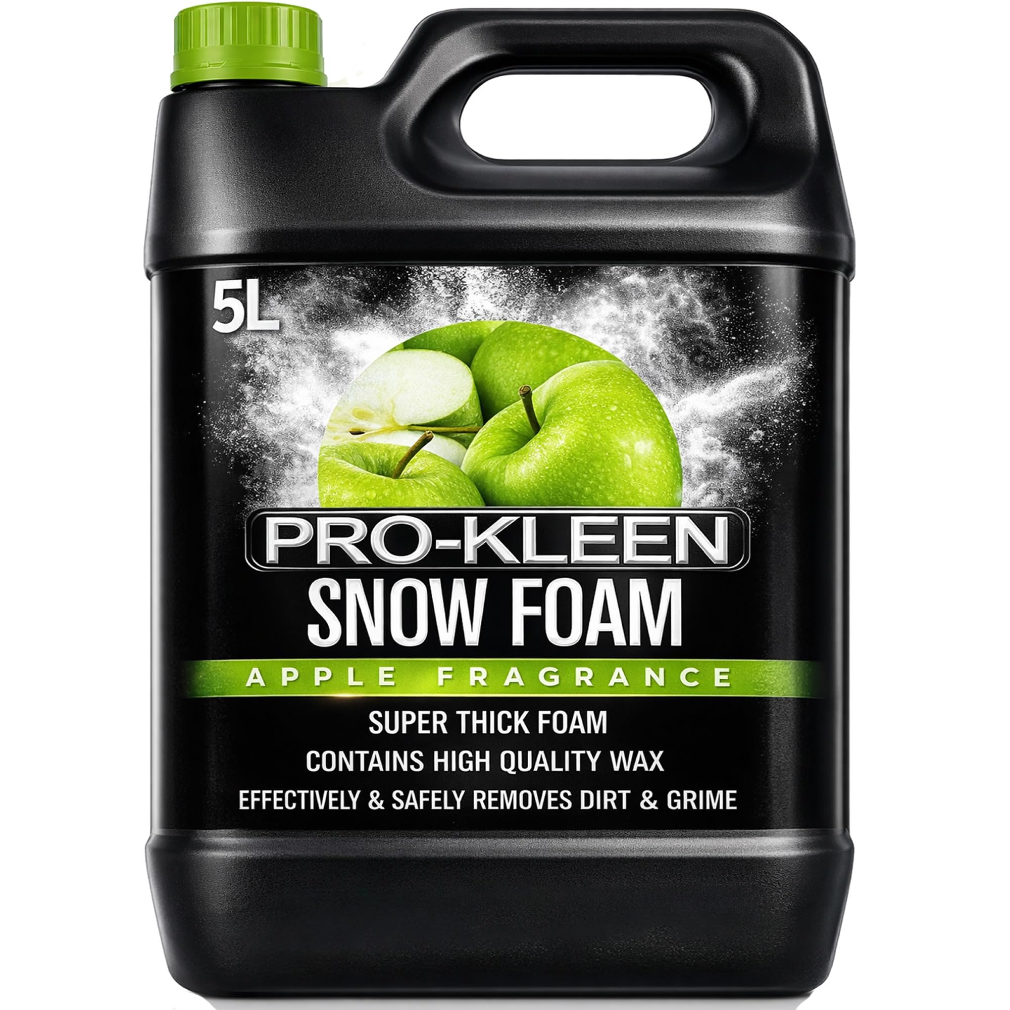 5L of Pro-Kleen Apple Snow Foam with Wax – Super Thick, pH Neutral & Non-Caustic Foam – Extremely Powerful & Easy To Use