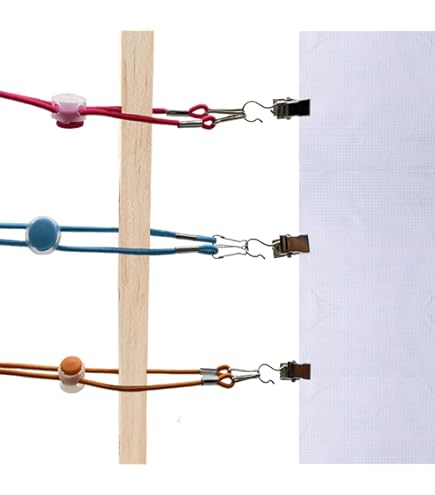 Clips Latéraux Pour Métier à Broder - 20 Pinces élastiques Pour Tendre Le Tissu Point De Croix - Avec Boîte Rangement