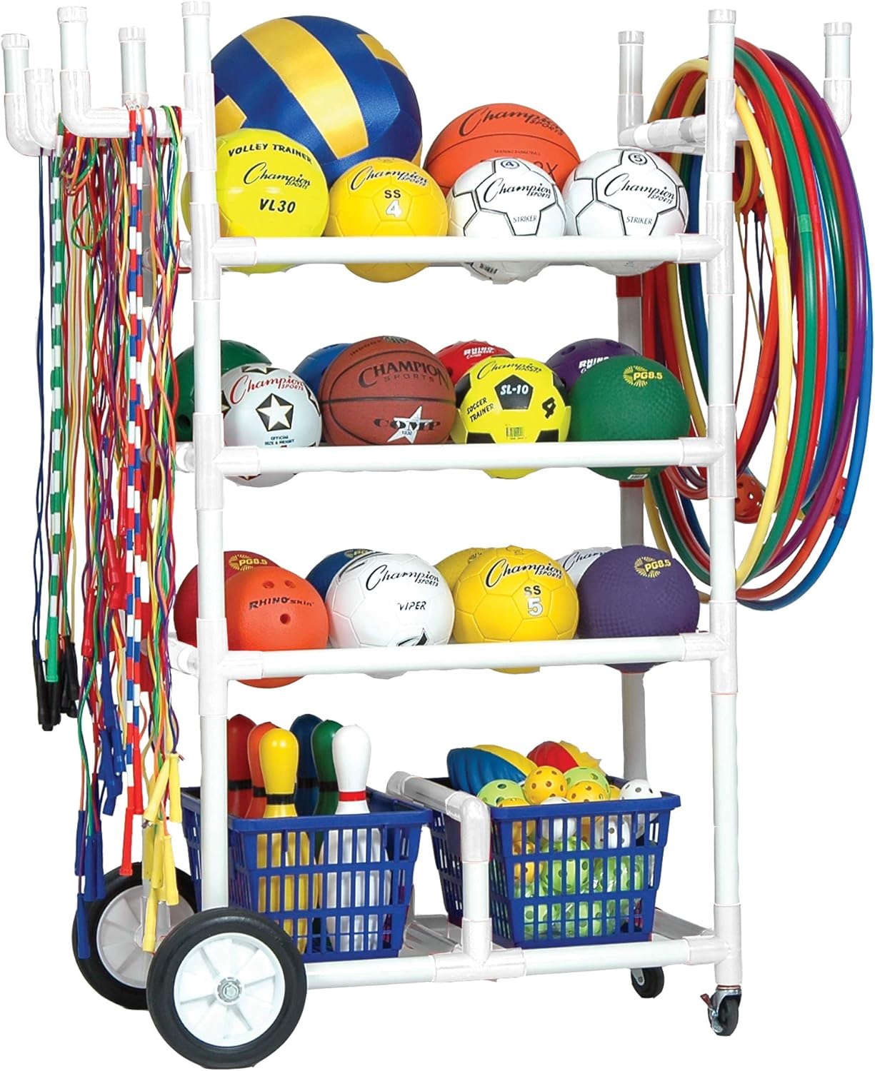 Champion Sports High Impact All-Terrain Heavy-Duty Cart, White, 53" x 19" x 59", White: Toys & Games