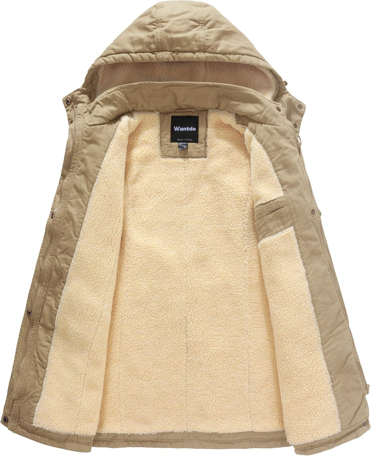 Wantdo Women's Winter Thicken Jacket Cotton Coat with Removable Hood: Clothing