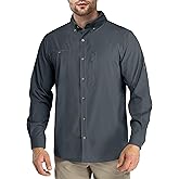 Outdoor Ventures Men's Long Sleeve Hiking Shirt UPF 50 UV Sun Protection Shirt Cooling Quick Dry for Travel Fishing Safari
