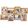 Melannco 8 Opening Photo Collage Frame, Displays Four 4x6 and Four 6x4 Inch Photos, Gold, 23.23x11.22x0.98 Inch