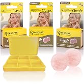 Ohropax Reusable Cotton/Wax Ear Plugs - Ear Plug for Noise Reduction, Studying, &amp; Snoring, Hearing Protection, For Sensitive Ears, Personalized Fit w/ Convenient Yellow Pocket Sized Case, 36 Plugs