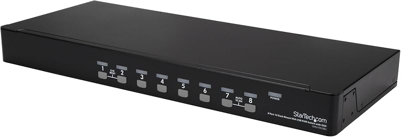 StarTech SV831DUSBUK 8-Port USB VGA KVM Switch Kit 1080p Rackmount