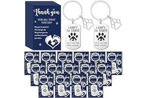 XunYee 15 Sets Veterinarian Appreciation Gifts Bulk Vet Tech Thank You Paw Keychains Veterinary Vet Med Gifts for Christmas