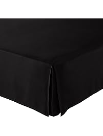 AmazonBasics Pleated Bed Skirt - Twin, Black