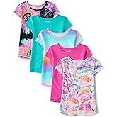 The Children's Place Girls' Short Sleeve Graphic High Low Top