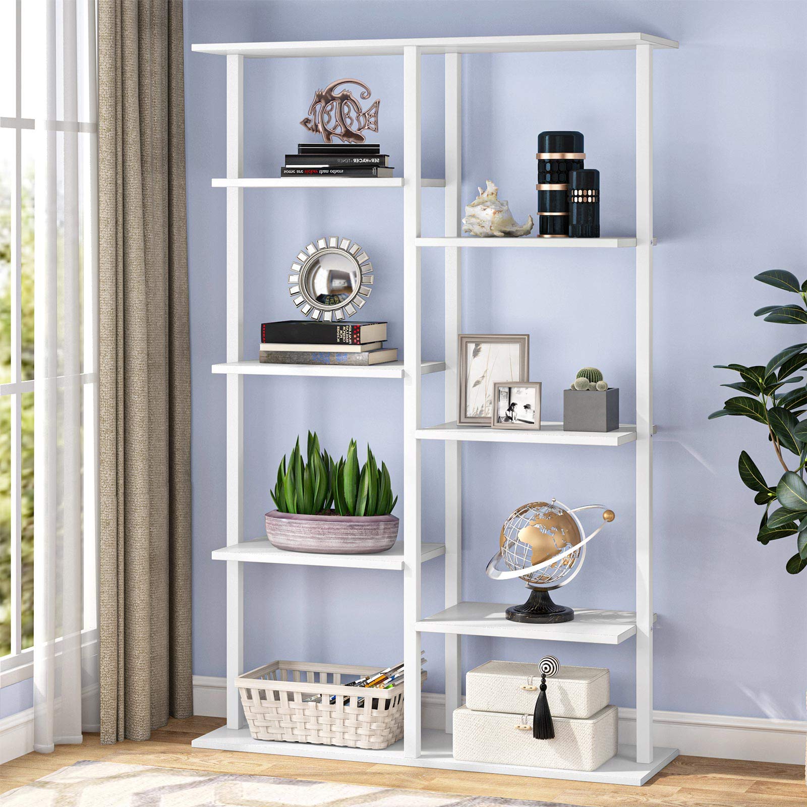 Buy Tribesigns 5Tier Bookshelf Modern Bookcase, 5 Shelf Industrial Display Shelf Book Storage