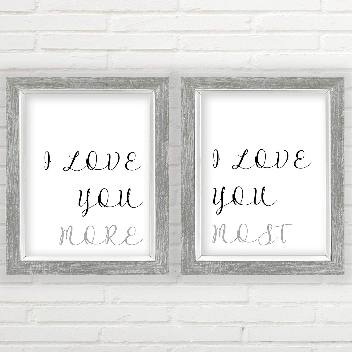 I Love You More, I Love You Most Wall Decor (11x14 inch