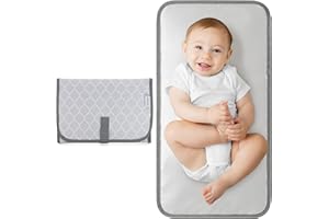 Comfy Cubs Baby Changing Pad (Compact) - Waterproof Diaper Changing Mat with Cushioned Pillow - Soft & Lightweight, Foldable 