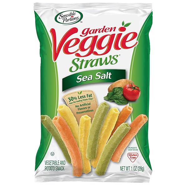 SENSIBLE PORTIONS GARDEN VEGGIE STRAWS, SEA SALT, 1...
