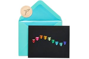 Papyrus Blank Cards with Envelopes, Rainbow Gems (6-Count)