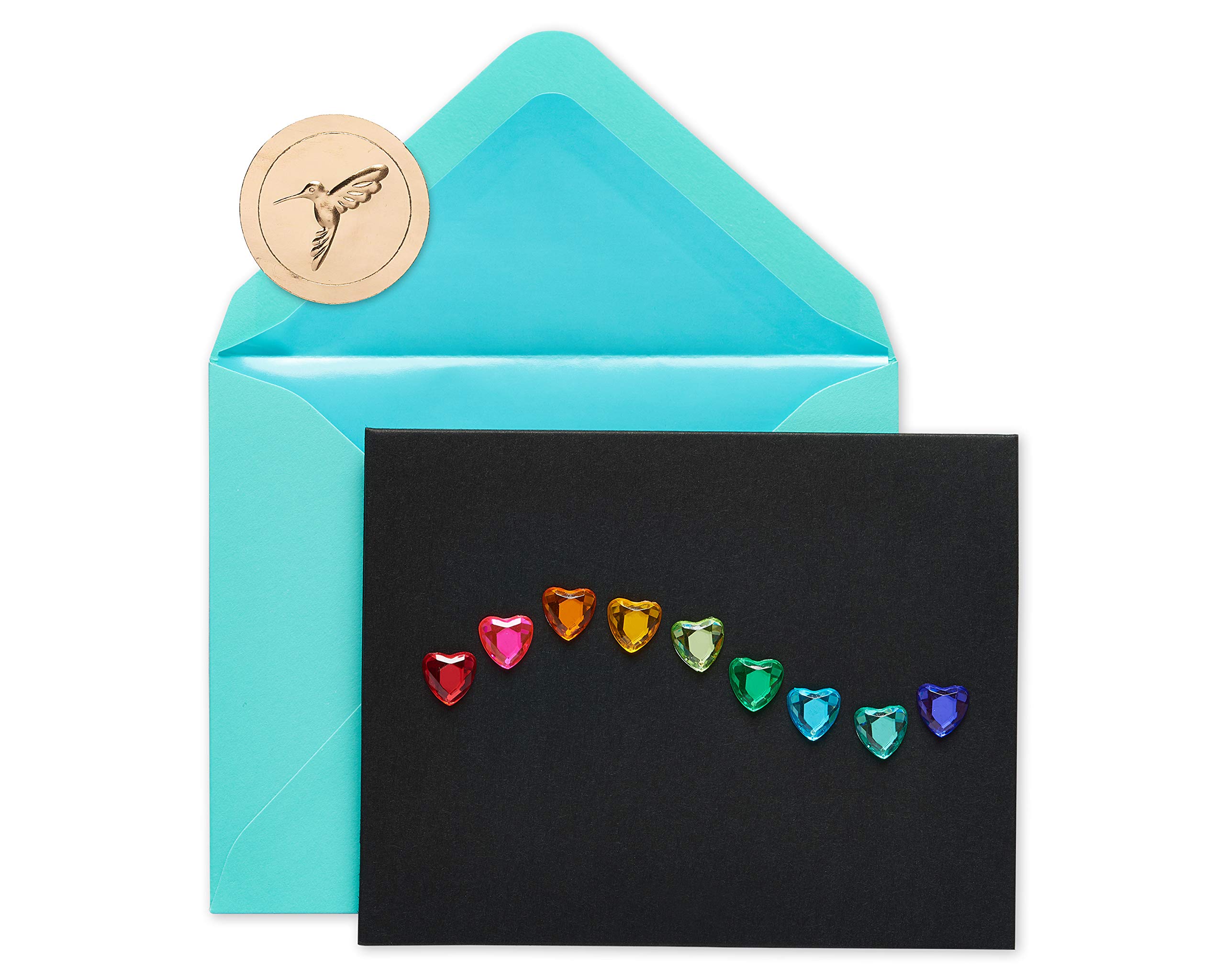 Papyrus Blank Cards with Envelopes, Rainbow Gems (6-Count)