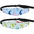 HESTYA 2 Pcs Carseat Head Support Toddler, Stroller Seat Headrest for Sleeping Traveling, Neck Relief Headband Strap for Kids