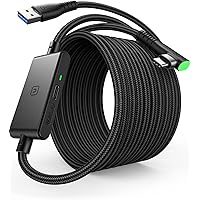 INIU 16FT Link Cable for Meta Oculus Quest 2/3/Pro and PC VR Gaming - USB 3.0 Type C Cable with Separate Charging Port for VR