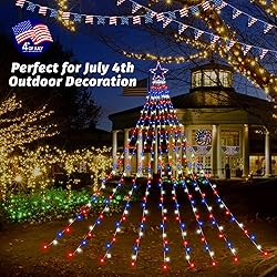 4th of July Decorations 320 LED Star String Lights