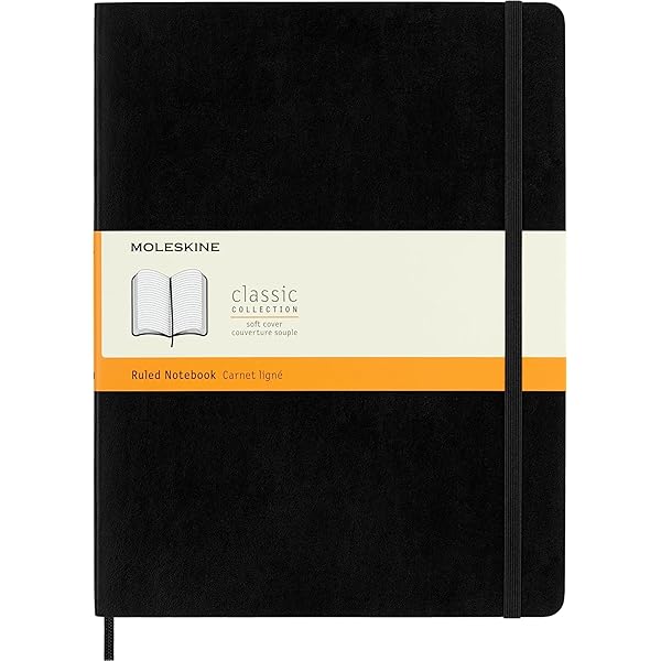 Amazon.com: Moleskine Classic Notebook, Large, Ruled, Black, Hard