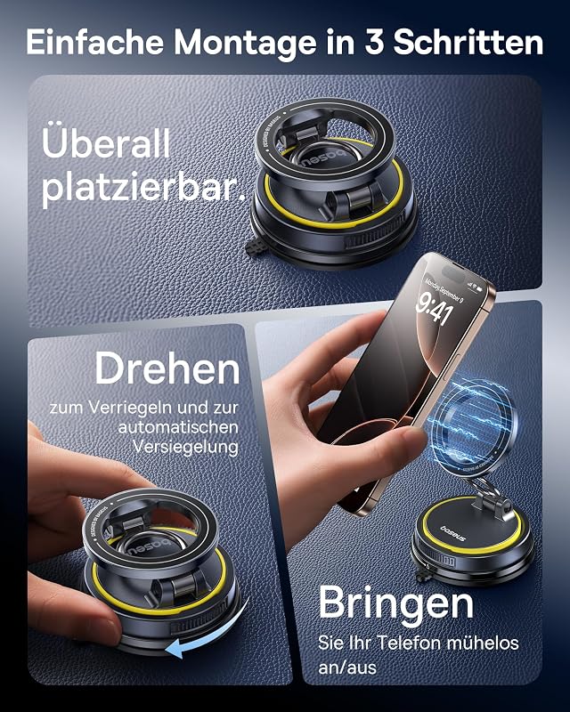 VC2 Flex Vakuum Magnet Handyhalterung Auto Magnetische