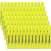 cloudriver Highlighters Bulk Pack of 78, Yellow Highlighter, Chisel Point, Quick Drying Ink, Highlighters Suitable For Classroom, Office And Shop