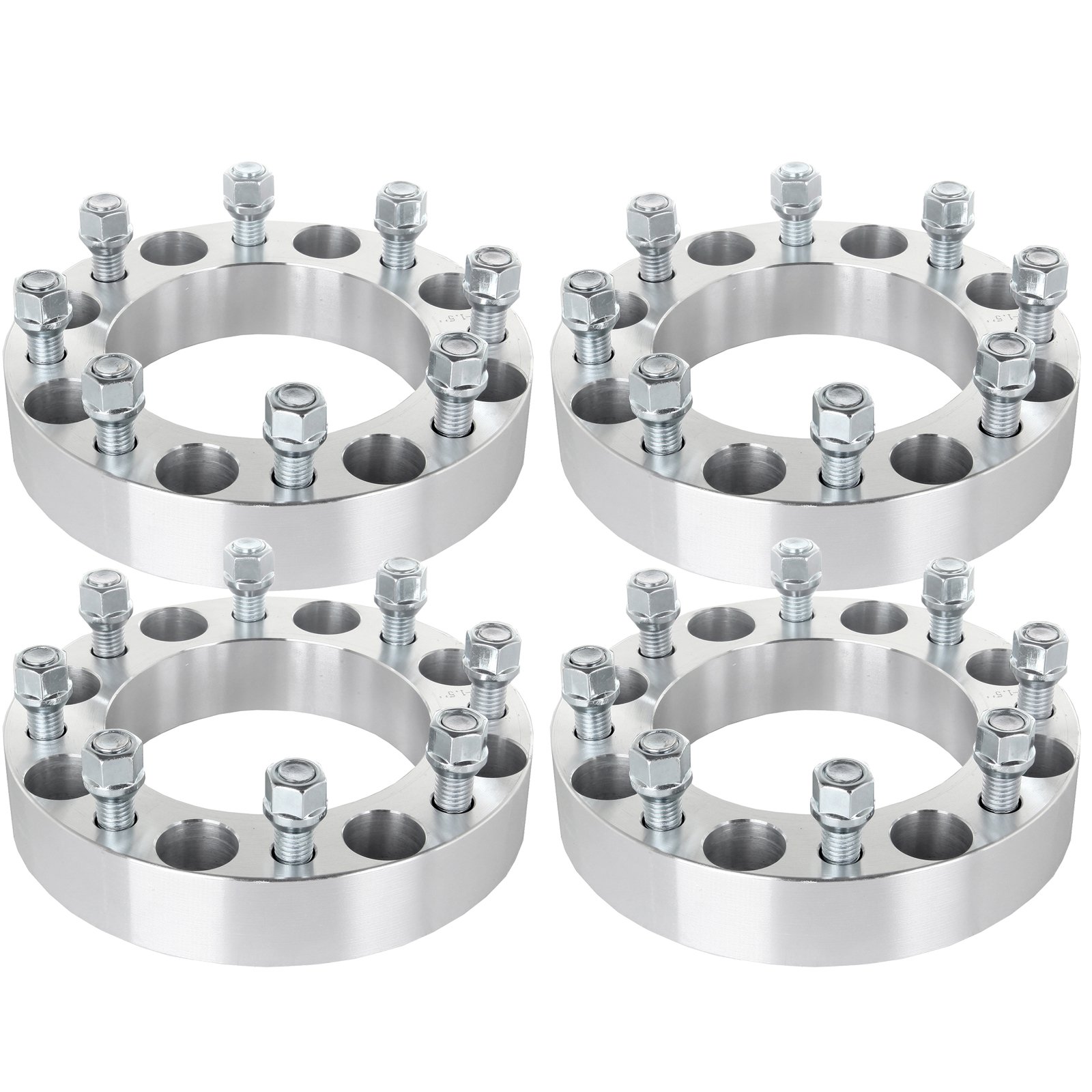 ECCPP 8x170 Wheel Spacers 8 lug 1.5 inch 8x170mm to 8x170mm(125 mm) fits for Ford F-250 F-350 Excursion Powerstroke 1999 2000 2001 2002(14x2 Studs & LUG Nuts 4X 8 lug)
