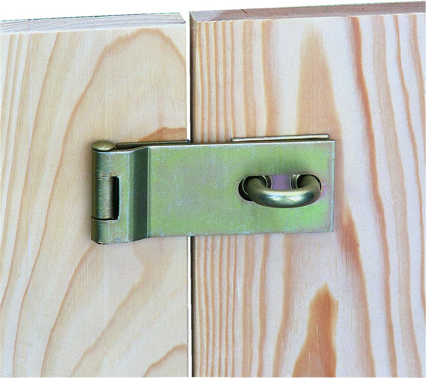 Gah-Alberts 348373 Security Latch 155 x 50 mm Panel 70 mm Thickness 3 mm Yellow-Galvanised Steel, 50 x 68 / 153 mm - Image 3