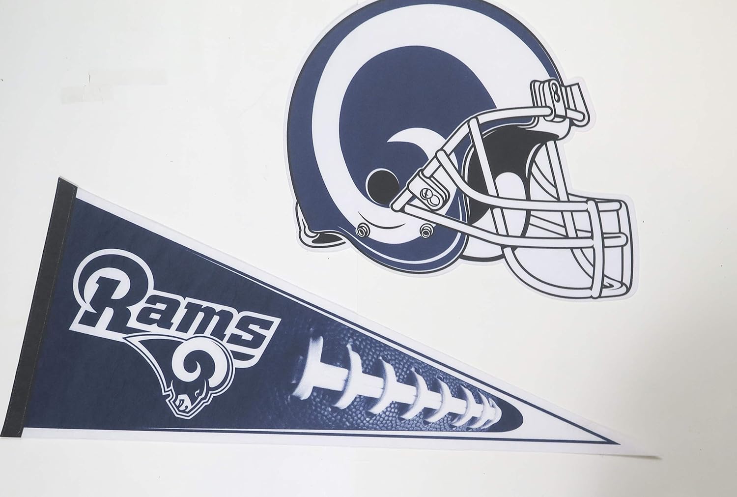 Los Angeles Rams and 12 X 12 Helmet Design Wall Decor Includes 17 X 30