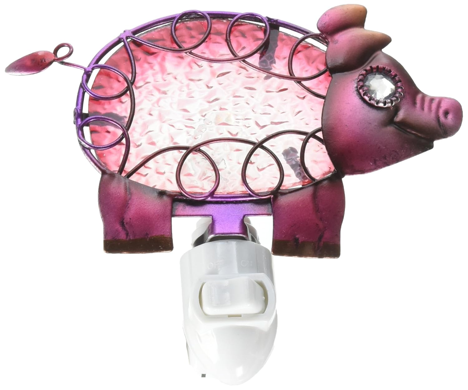 2 Inch Plug In Decorative Socket Lamp Manual On Off Portable Lights Stairway Bedroom Bathroom Domestic Animals Themed Accessory Home Kitchen Decor Inc Puzzled Pig Night Light Night Lights