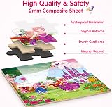 SYNARRY Magnetic Puzzles 3-5 Year Old Girls Unicorn Mermaid Princess 20 Pcs view 7