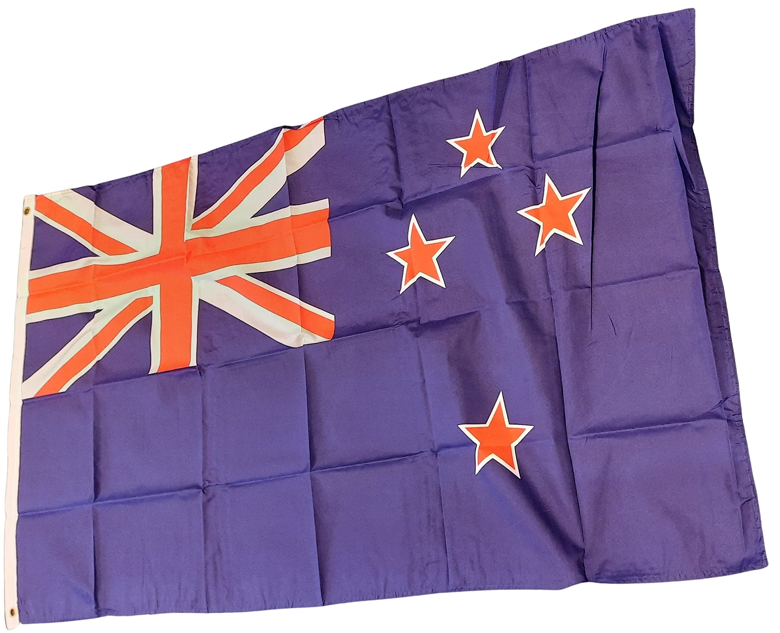 NWFlags New Zealand Flag 5ft x 3ft 75d Premium Polyester Suitable For Flagpoles | Strong Polyester 5x3 foot material Kiwi flag with Eyelets