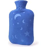 DICEVER Hot Water Bottle with Soft Cover, 2L Hot Water Bag for Menstrual Cramps, Neck and Shoulder Pain Relief, Hot and Cold Therapies, Hand Feet Warmer, Blue