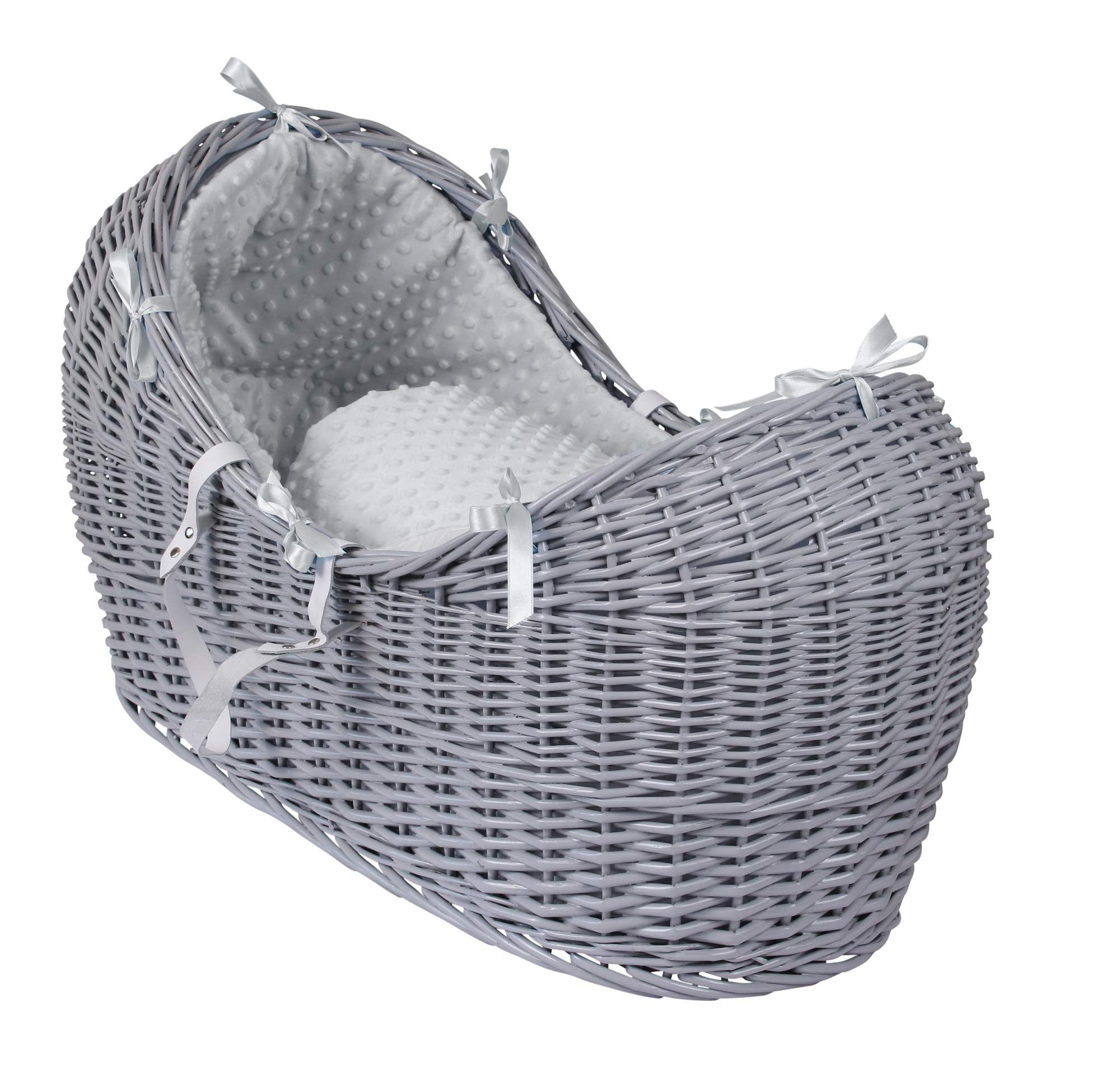 Clair de Lune | Dimple Noah Pod Bedding Set | Universal Noah Pod Dressing Covers Set | Made in Great Britain (Basket is NOT Included) - Grey