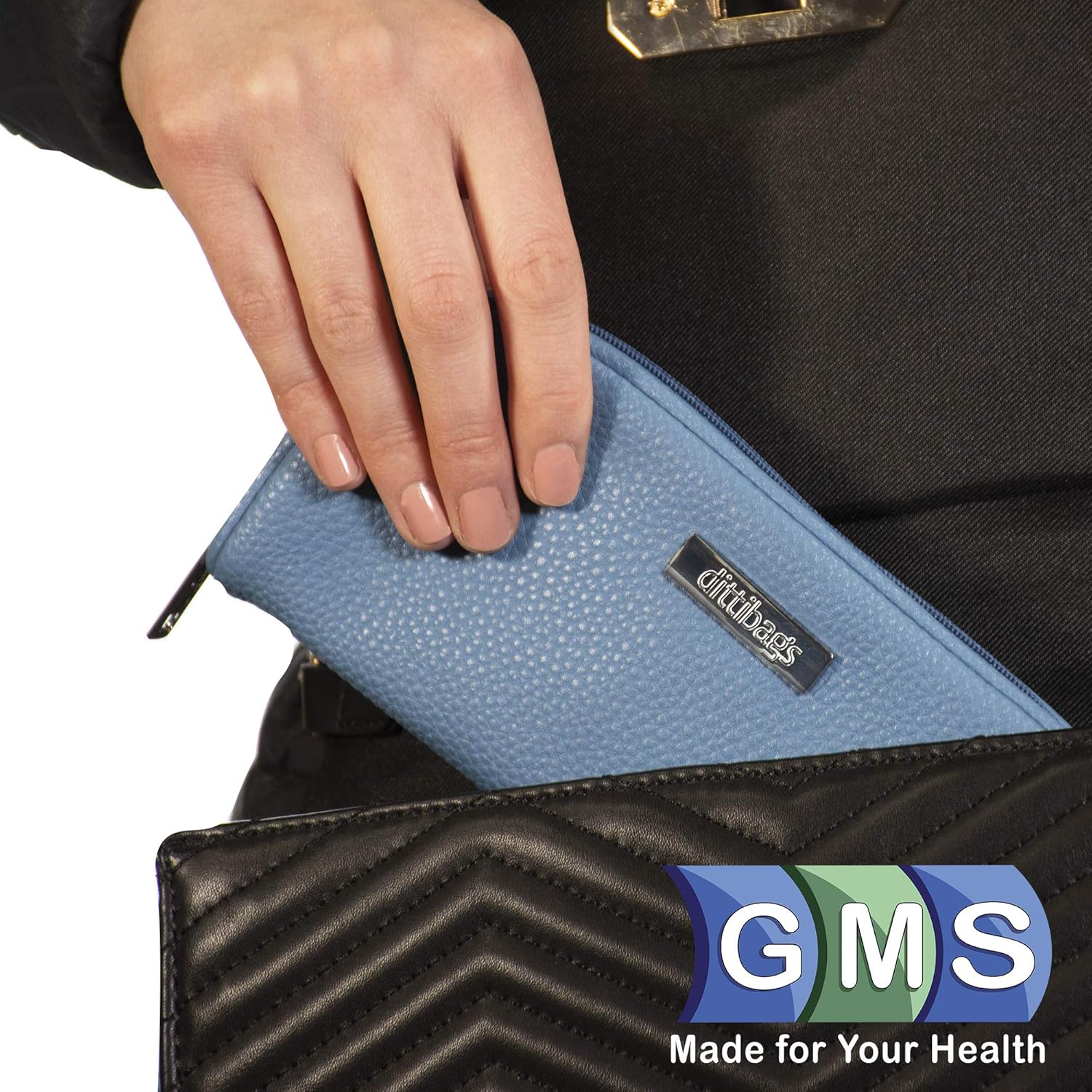 DittiBags Small Diabetic Travel Wallet for Insulin Pen, Pen Tips, Photo ID, and Credit Cards with Two Additional Pockets - for Travel and Everyday Use (Blue): Health & Personal Care