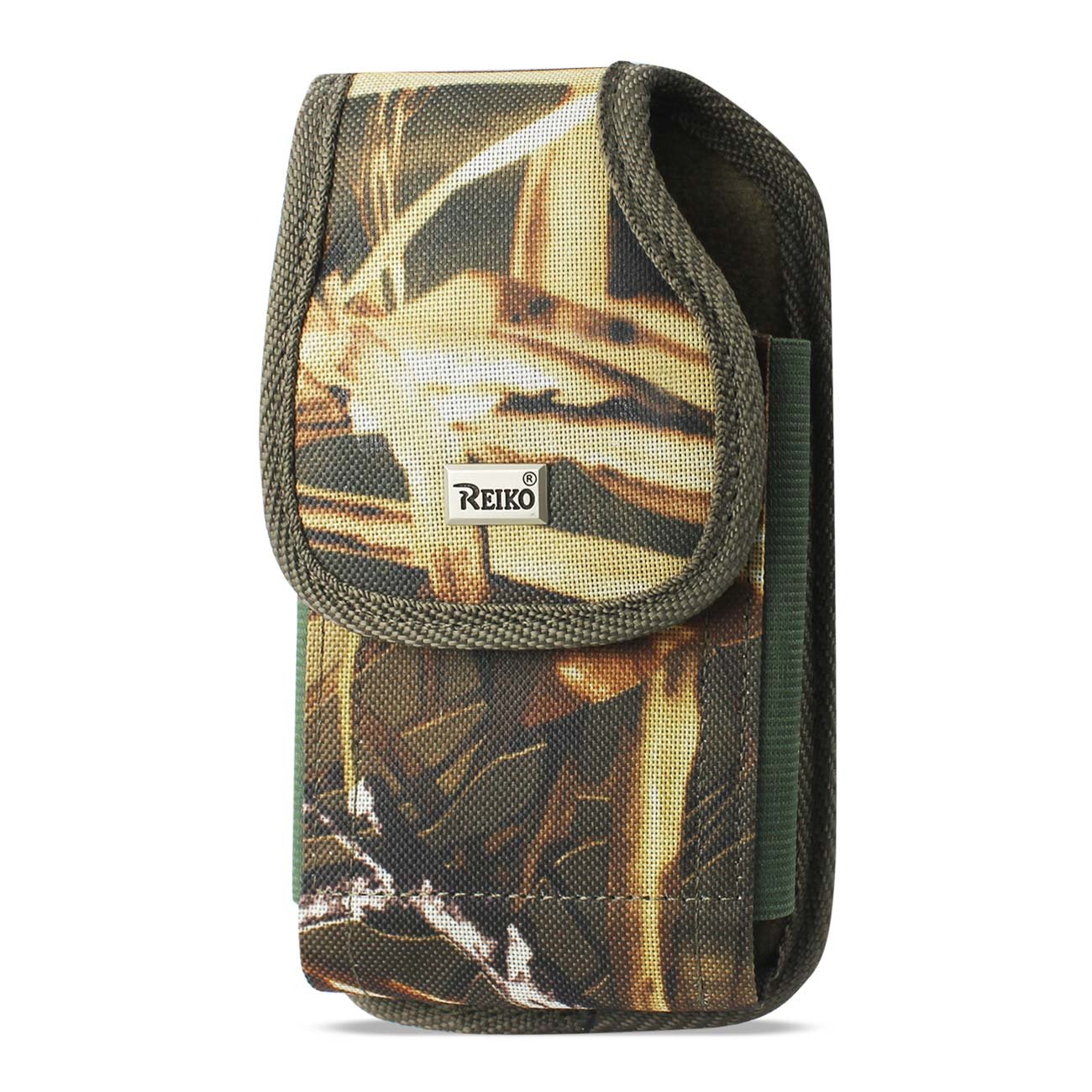 Heavy Duty Rugged Camo Hunting Vertical Case and Metal Clip on The Back for Verizon FreeTel Etalk Flip Phone