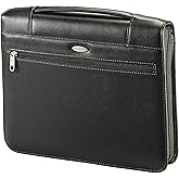 Samsonite® Zip-Around Vinyl 3-Ring Padfolio, 12 1/2" x 13 3/8" x 2 1/4", black