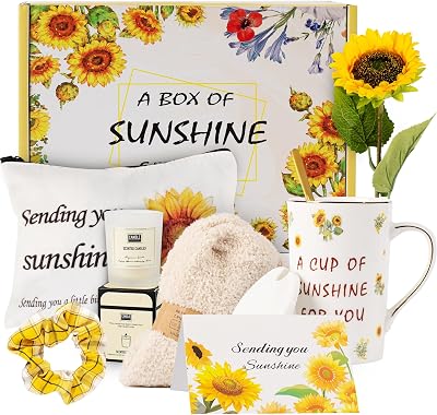 TOYIYAR Sunflower Gift Box for Women Sending You Sunshine Home Gift Ideas