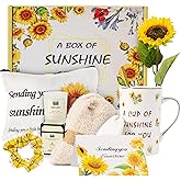 TOYIYAR Birthday Gifts for Women, Self-Care Gift Box for Women - Sunshine & Sunflower Themed Relaxation Set, Encouragement Care Package for Best Friend (Birthday/Get Well/Thinking of You)