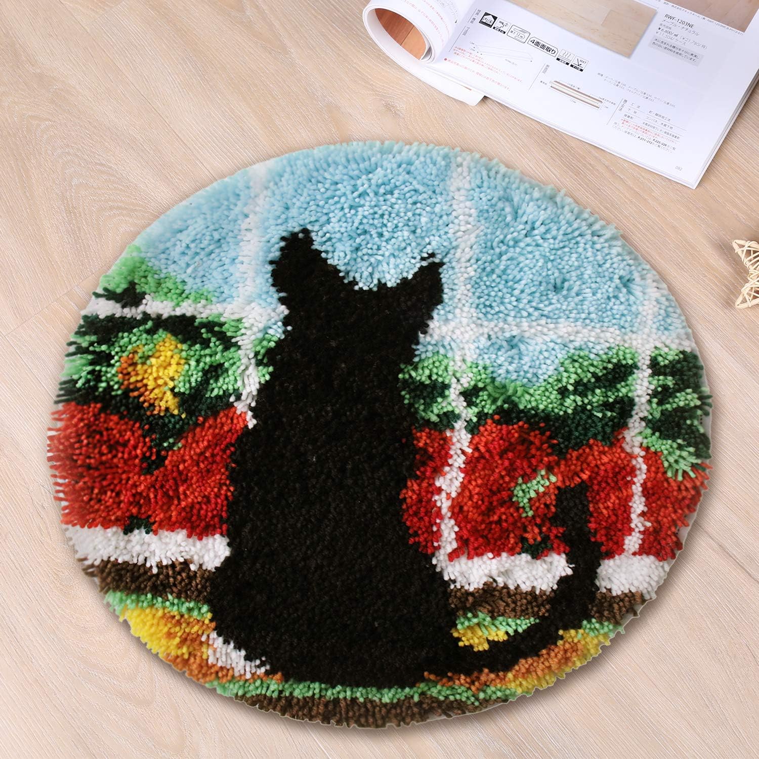 Latch Hook Kits Pattern on Canvas DIY Rug Embroidery Set