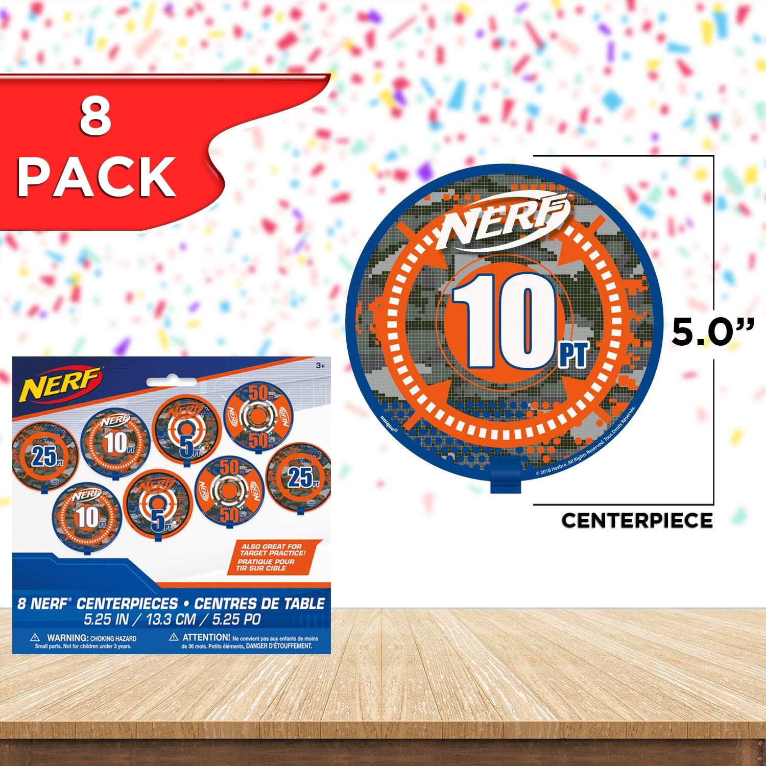 Unique Nerf Party Bundle | Beverage & Luncheon Napkins, Dinner & Dessert Plates, Bull's Eye Decoration | Great for Interactive Sports Birthday Themed Parties: Health & Personal Care