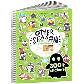Cupkin Otter Season Coloring &amp; Sticker Activity Book | 300+ Stickers | Spiral-bound kids craft format with 8 scenes, 8 art pages, side-by-side viewing, and an easy-peel design for ages 2&ndash;8