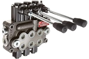 PRINCE MANUFACTURING Prince MB31BBB5C1 Directional Control Valve, Cast Iron, 4 Ways, 3 Positions, Single Acting, Spring Center, Straight Handle, 3500 psi, 8 gpm, 1/4 in SAE In/Out, 3/8 in SAE Work