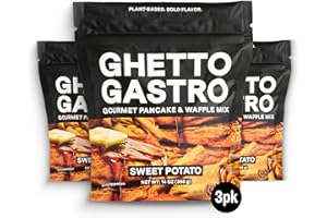 Ghetto Gastro Sweet Potato Pancake & Waffle Mix (3-Pack, 14oz) - Vegan & Non-GMO Ingredients - Kosher Certified