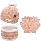 Toddler Kids Winter Hats Gloves Scarfs Beanie Mittens Neck Warmer for 0 6 12 Months 1 2 3 4-8 Year Old Baby Girls Boys Gifts