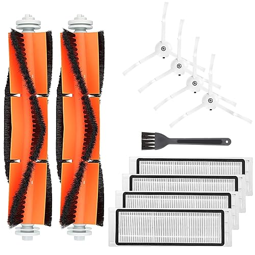 Replacement Accessories Kit Compatible with Roborock E25 E4 S5 S6 E20 E35  C10 S50 S51 S4 Xiaomi Mi Mijia, 10 Pack, (2 Main Brush Side Brush 