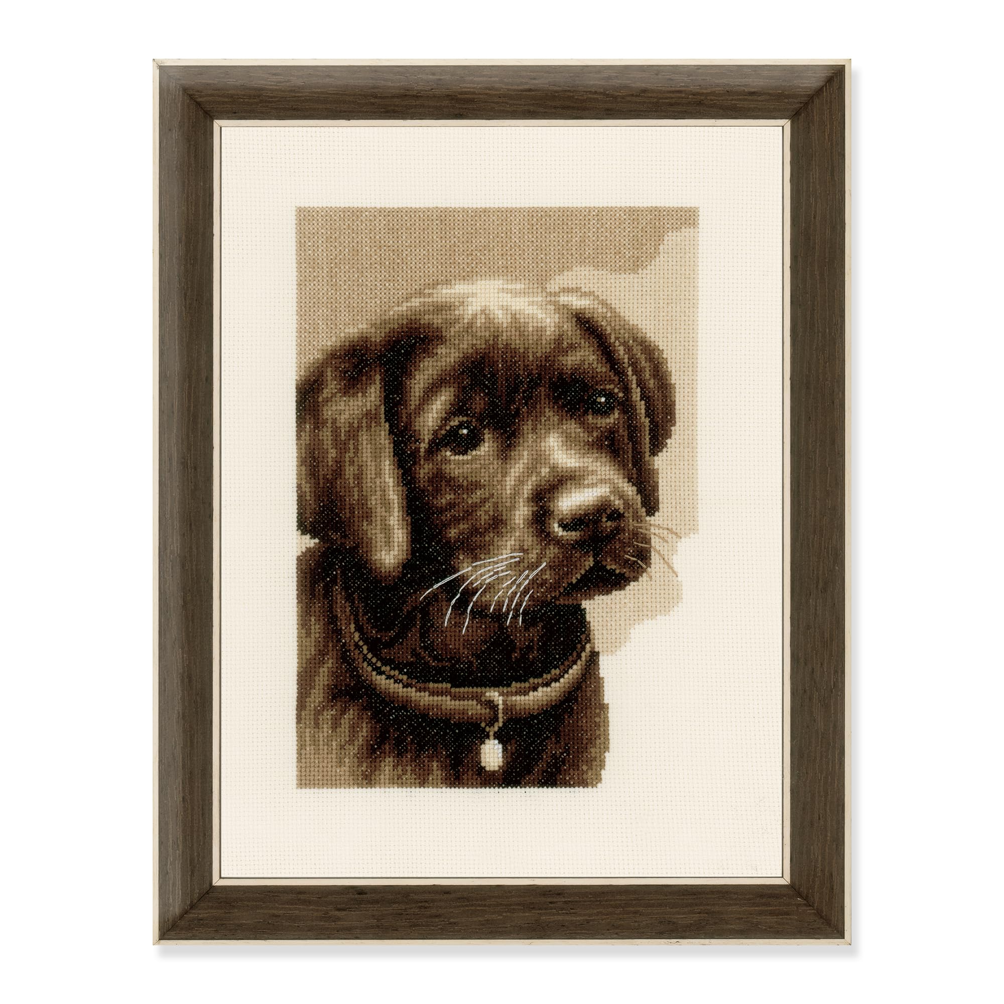 Vervaco Counted Cross Stitch Kit: Labrador Puppy, NA, 24 x 31cm
