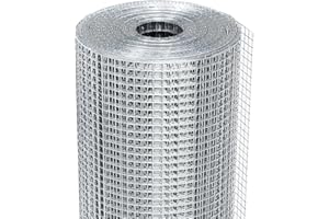 GarveeTech 1/2 in 48 in x 50 ft Hardware Cloth, 19GA Chicken Wire Fencing, Galvanized Welded Wire Mesh Roll for Poultry Netting Cage, Chicken Coop, Silver