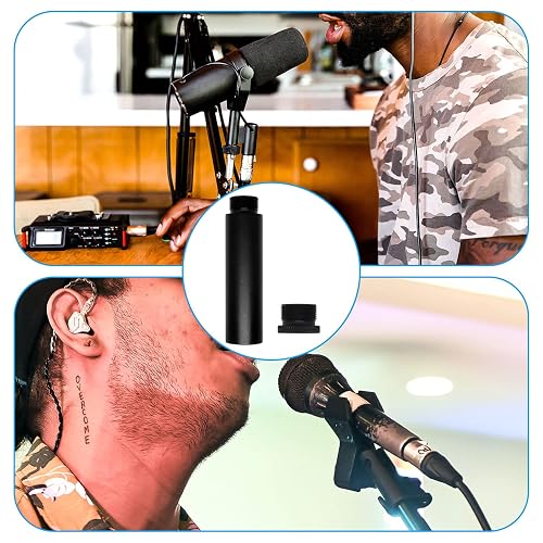 Audio Adapter 2-Pack Mic Stand Extension Tubes With Adapter - Aluminum Alloy Boom Arm Extenders Recording Equipment