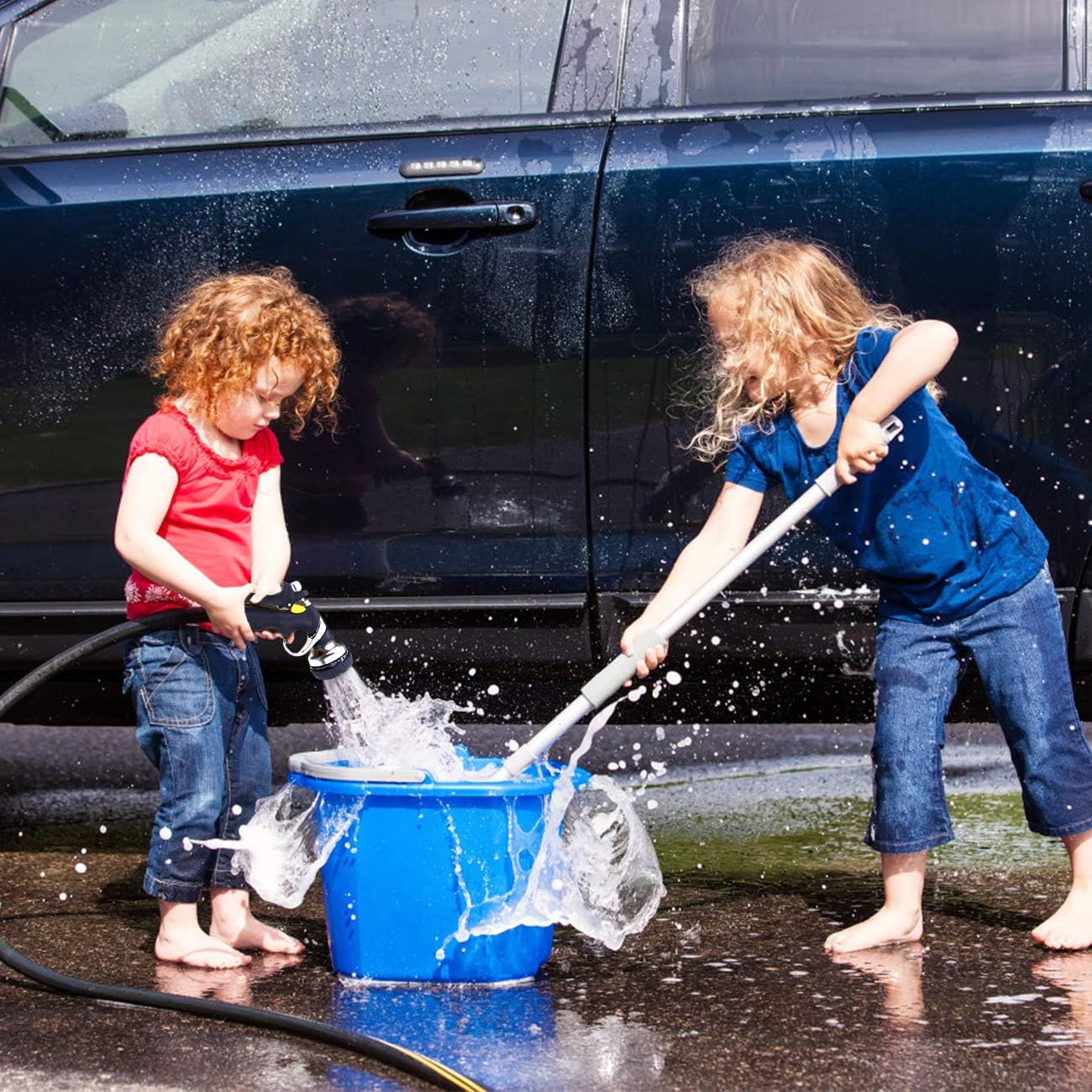 Garden Hose Nozzle Heavy Duty Water Spray 8 Patterns High Pressure for Outdoor Watering Plants, Lawns, Car Washing & Pets Showering : Garden & Outdoor
