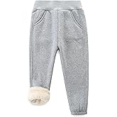 Bumeex Boys Girls' Pull On Sherpa Fleece Lined Winter Warm Sweatpant Jogger Pant 2-14 Years
