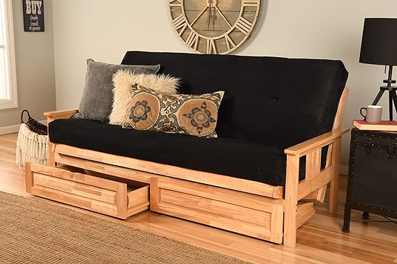 Amazon.com: Kodiak Furniture Monterey Natural Futon Set with Drawers